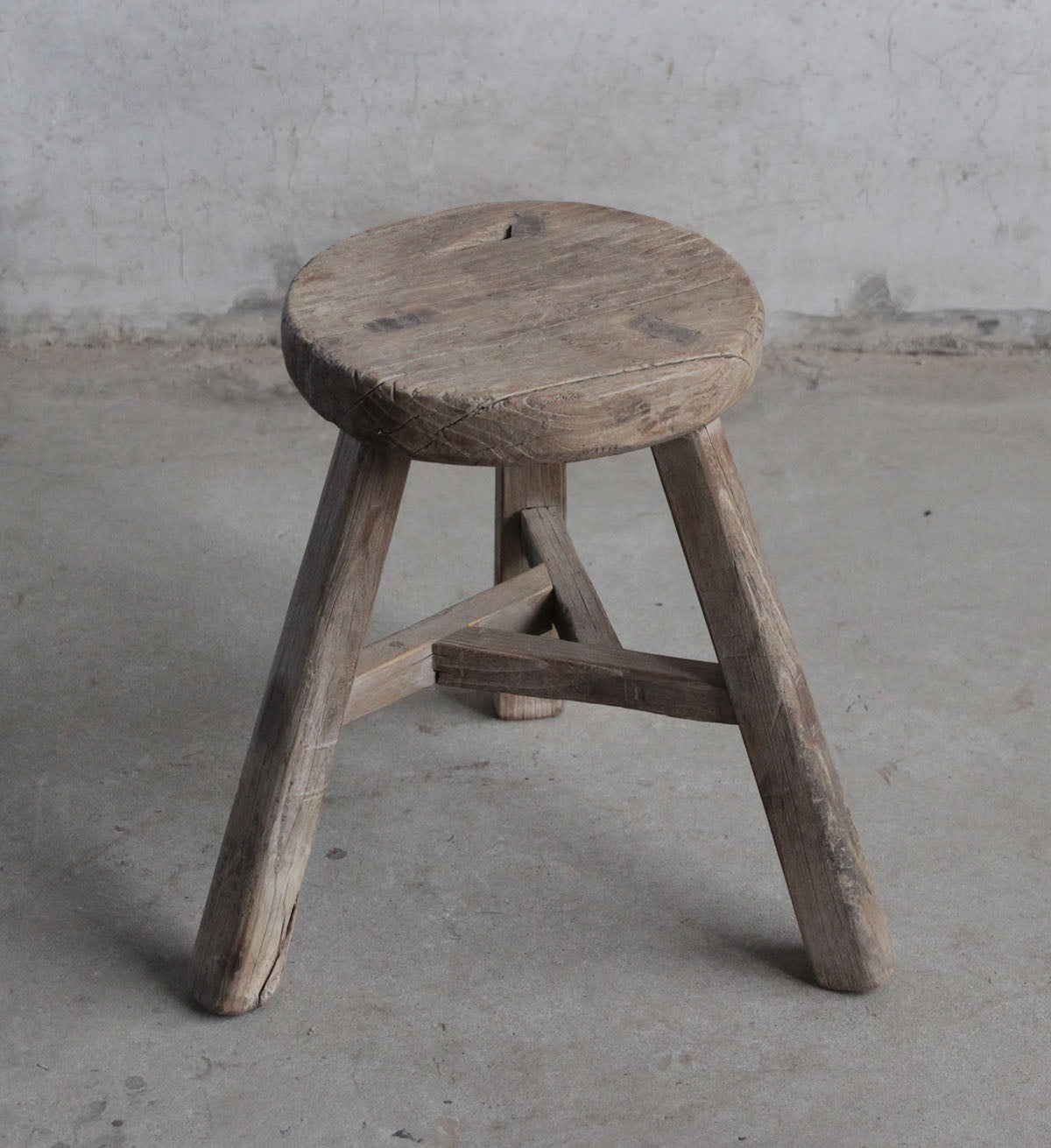 Vintage Stool, Round Seat