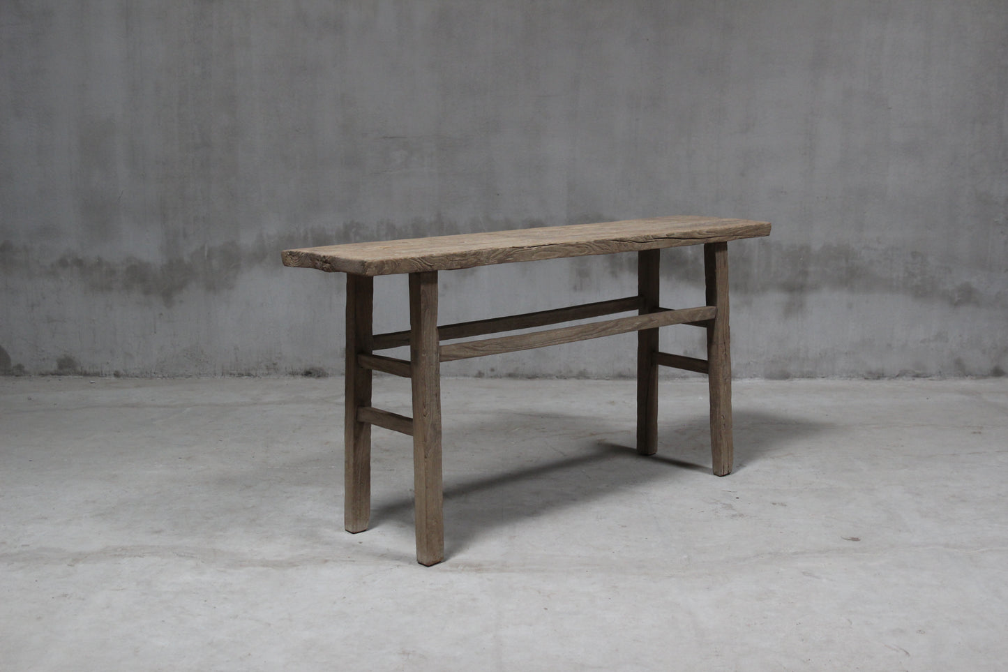Console Table, Light Elm Wood
