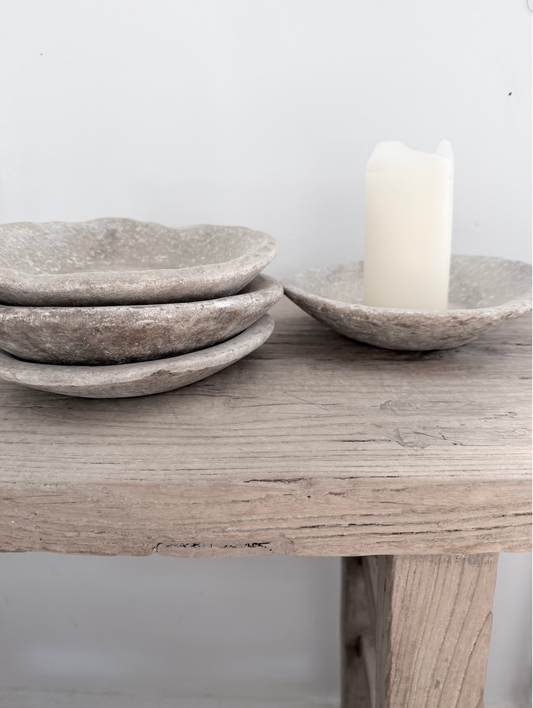 Round Stone Dish